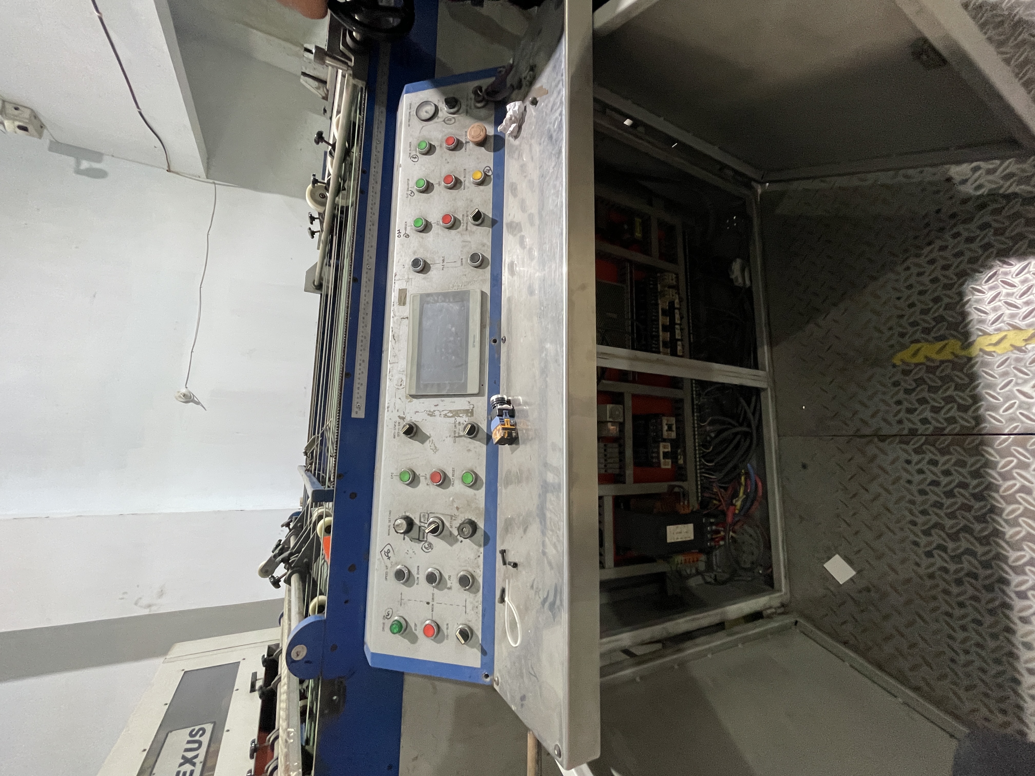 Contactor and overload-relay row — checking labelling against the I/O list.